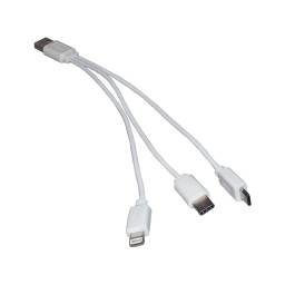 Cable usb 3 en 1 Lightning Usb c Micro Usb