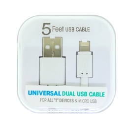 Cable Fifo Dual Usb a Micro Usb  Lightning 1,5 M