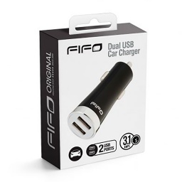 Cargador Fifo Compacto para auto 12 V Dual Usb