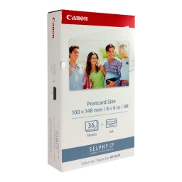 Kit Canon Cartucho Tinta KP-36IP Con Papel Trmico 4x6 36 Hojas